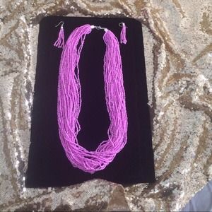 Light Pink Beaded Necklace Set