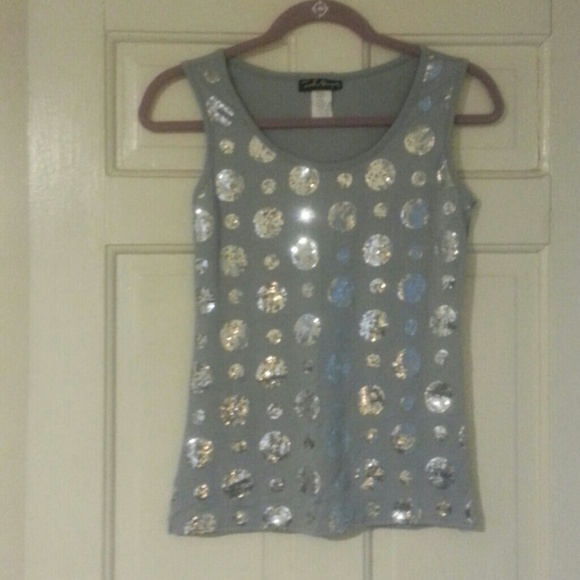 Pretty Silvery sequined top