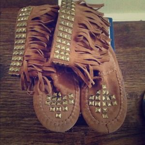 Jeffrey Campbell Studded Fringe Boots