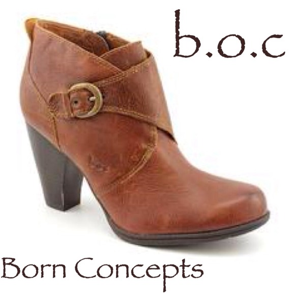 Born Boots - NEW BORN BOC brown leather ankle booties boots 9