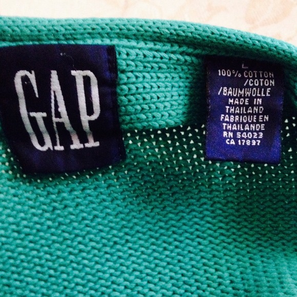 Large Turquoise Gap Sweater - Picture 4 of 4