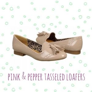 Hold to 10/8-Pink & Pepper Patent Tasseled Loafers