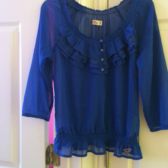 Hollister royal blue blouse