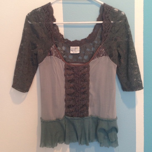 Free People Lace Shirt
