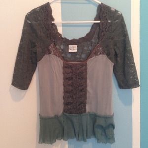 Free People Lace Shirt