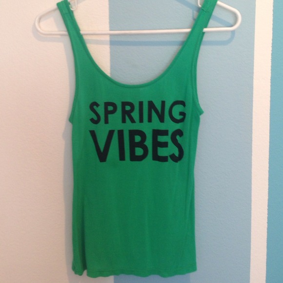 H&M Green "Spring Vibes" Tank Top