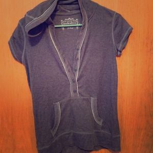 Navy blue/dark grey color hoodie