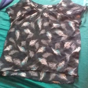 Sheer feather blouse