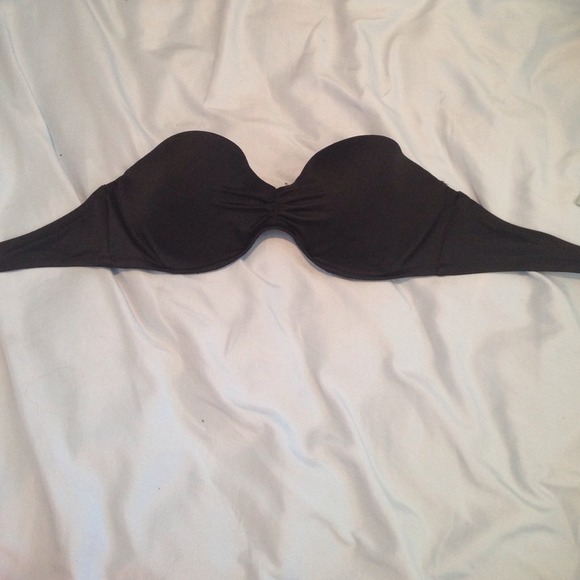 Victoria's Secret Black Strapless Bathing Suit Top