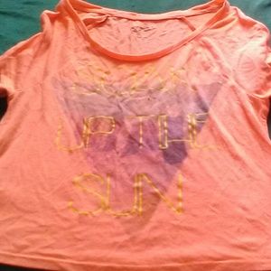 Orange 'soak up the sun' crop top