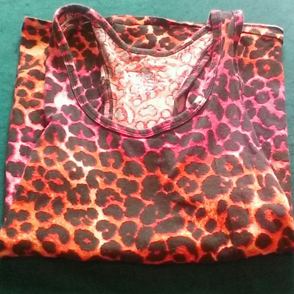 Ombre cheetah print racerback