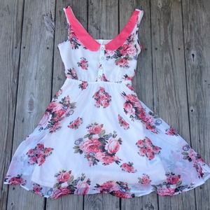 Floral Peter Pan color dress