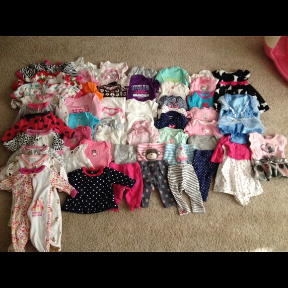 Lot of newborn baby clothes