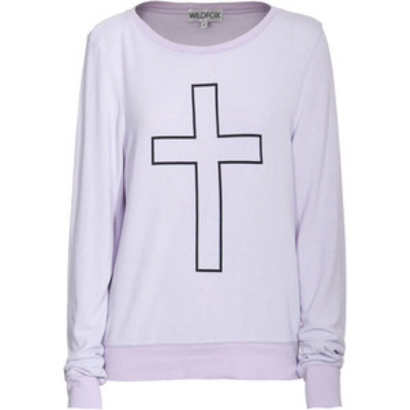 Lavender cross WILDFOX sweater
