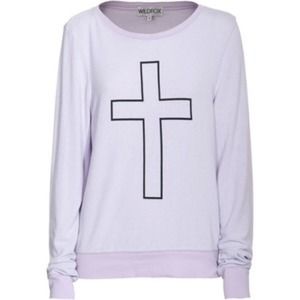 Lavender cross WILDFOX sweater