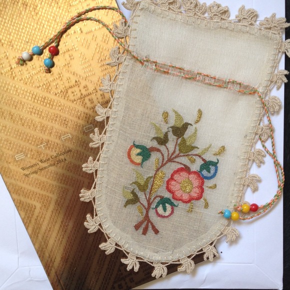 Multicolor - Gamcha Fabric Hand Embroidered Jewelry Pouch