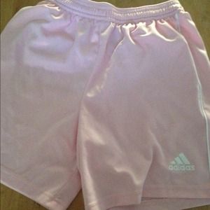 Kids baby pink adidas shorts