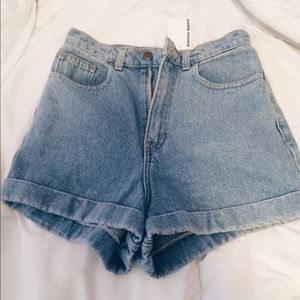 american apparel high waisted shorts