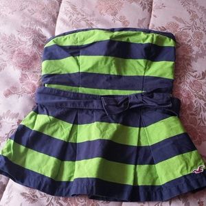 Striped hollister peplum top