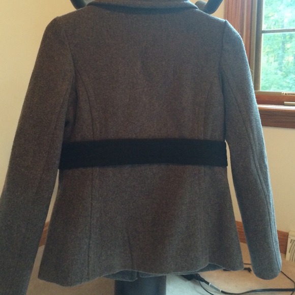 Gray and Black Peacoat - Picture 3 of 4