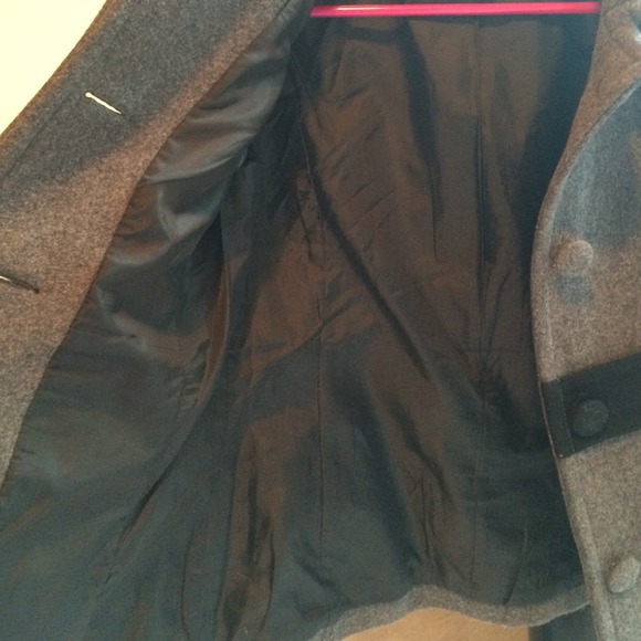 Gray and Black Peacoat - Picture 4 of 4