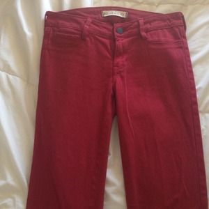 Red bullhead black skinny jeggings