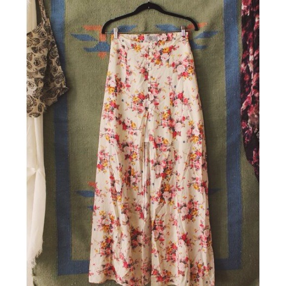 SOLD UO Floral Maxi Skirt