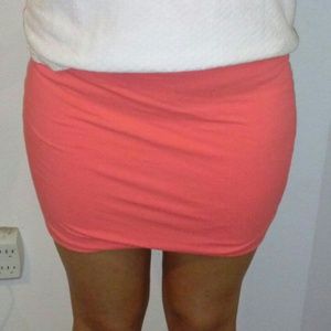 Wet Seal Coral Bodycon Skirt