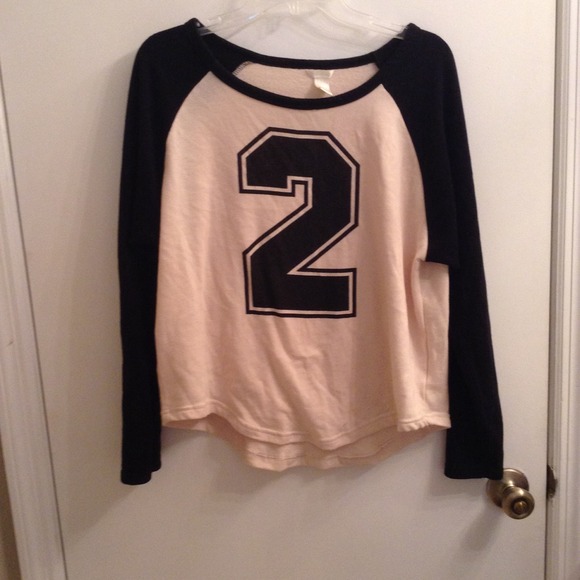 Black and Beige / Cream Baseball Sweater