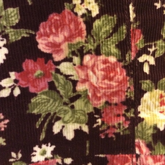 Corduroy floral corset - Picture 3 of 3