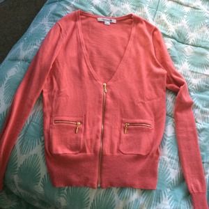 Salmon Forever 21 zip up cardigan
