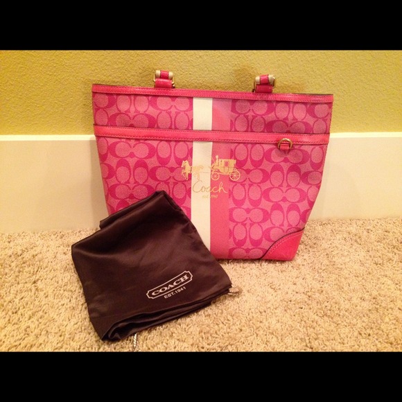 Pink Coach "Heritage" Purse