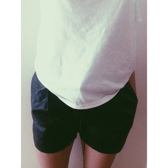 STAPLE FAUX LEATHER SHORTS