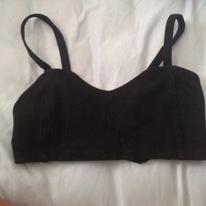 TRADED🙅Brandy Melville Black Striped Back Bandeau