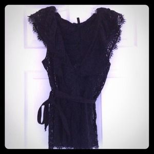 BCBG Black Lace Top