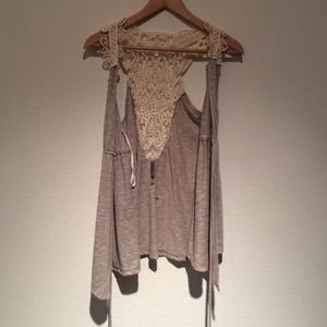 Super fun cardigan with lace back