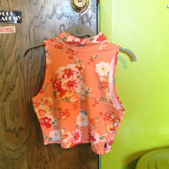 Kendall and Kylie orange floral top