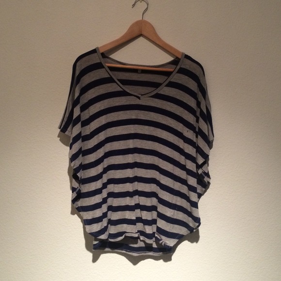 Navy Blue & Grey Striped Top from Nordstrom
