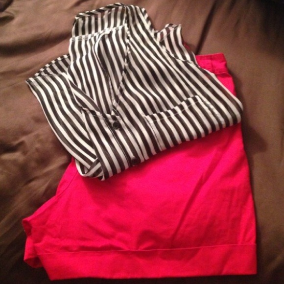 F21 High Waisted Chino Shorts