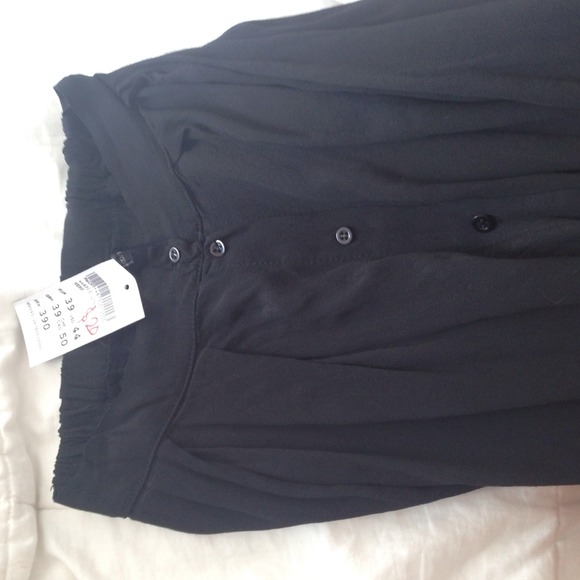 Brandy Melville Long Black Button Up Skirt