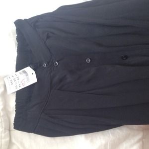 Brandy Melville Long Black Button Up Skirt