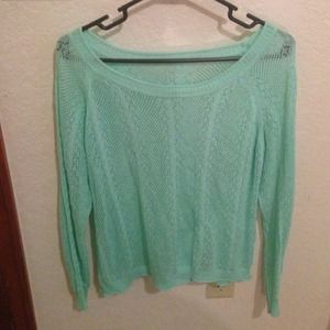 SOLD ON EBAY Mint green sweater Small