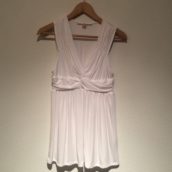 Boston Proper's White Tie Front Top
