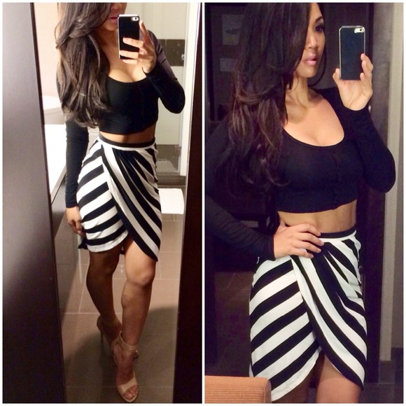 G by Guess Dresses & Skirts - Outfit Bundle. Black crop top and skirt.