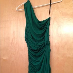 TART emerald green one shoulder party dress