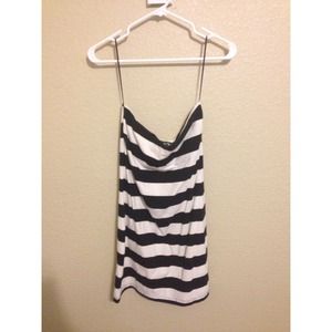 Strapless striped dress