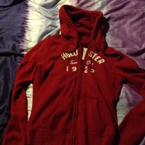 Red zip up hoodie