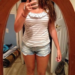 White and grey tank top