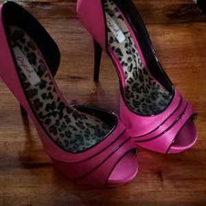 Pink stiletto heels