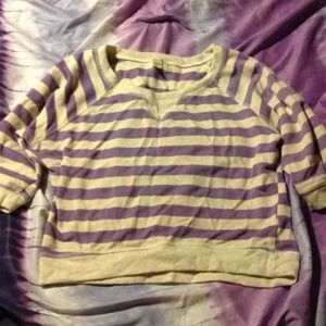 Purple striped sweater